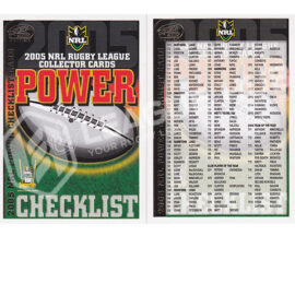 2005 Select Power 1-2 Checklist Cards