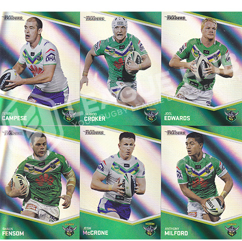 2014 NRL Traders CANBERRA RAIDERS Parallel Team Set 