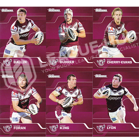 2013 ESP Traders 61-72 Common Team Set Manly Sea Eagles