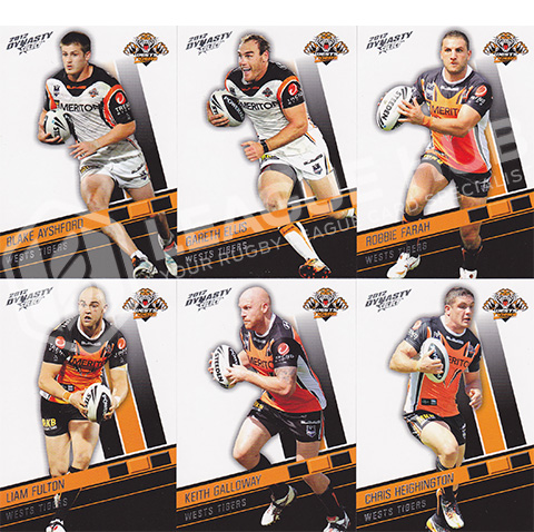 2012 Select Dynasty 185-196 Common Team Set Wests Tigers