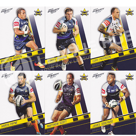 2012 Select Dynasty 101-112 Common Team Set North Queensland Cowboys