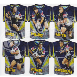2009 Select Classic JDC49-JDC54 Jersey Die Cuts Team Set North Queensland Cowboys