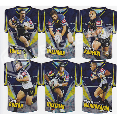 2009 Select Classic JDC49-JDC54 Jersey Die Cuts Team Set North Queensland Cowboys