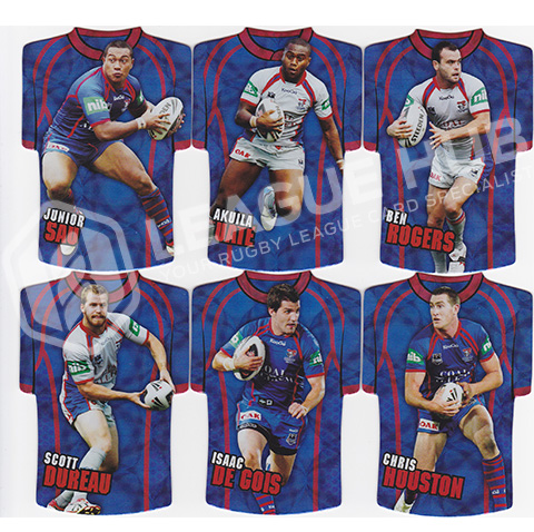 2009 Select Classic JDC43-JDC48 Jersey Die Cuts Team Set Newcastle Knights