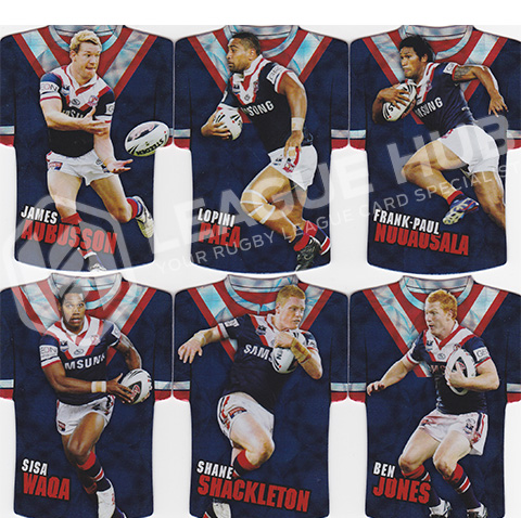 2009 Select Classic JDC79-JDC84 Jersey Die Cuts Team Set Sydney Roosters