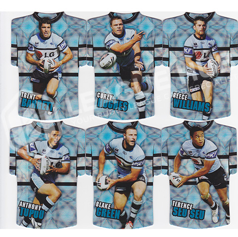 2009 Select Classic JDC19-JDC24 Jersey Die Cuts Team Set Cronulla Sharks