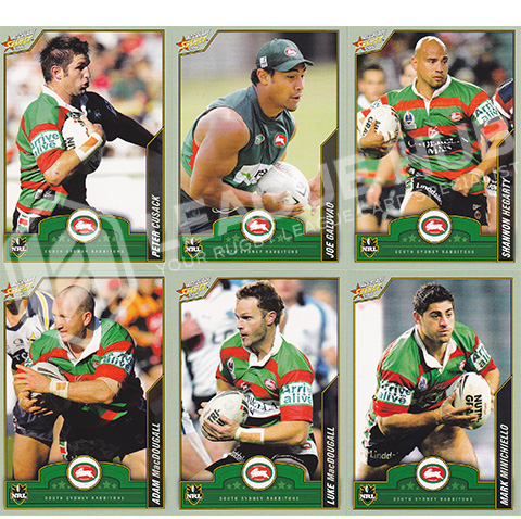 2006 Select Accolade 113-122 Common Team Set South Sydney Rabbitohs