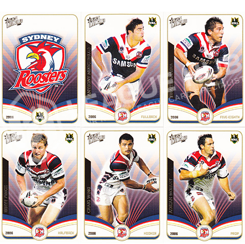2006 Select Invincible 147-158 Common Team Set Sydney Roosters