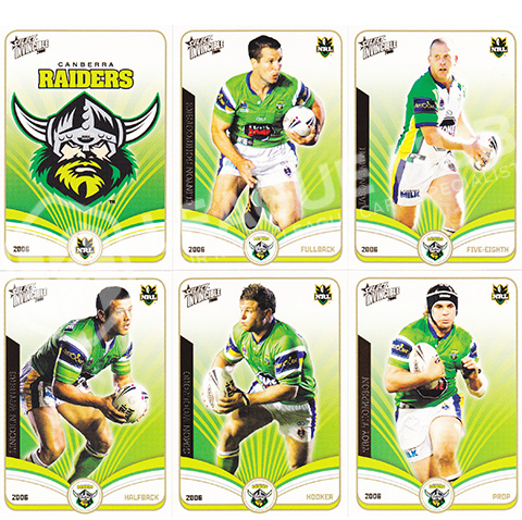 2006 Select Invincible 27-38 Common Team Set Canberra Raiders