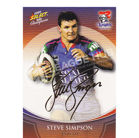 2008 Select Champions FS22 Foil Signature Steve Simpson