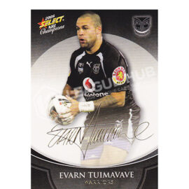 2008 Select Champions FS45 Foil Signature Evarn Tuimavave