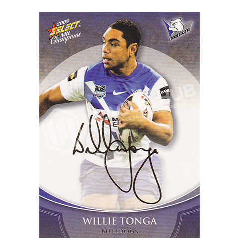 2008 Select Champions FS6 Foil Signature Willie Tonga