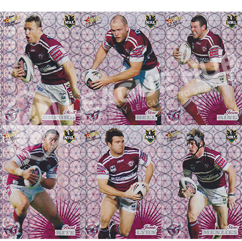 2008 Select Champions HF64-HF75 Holographic Foil Team Set Manly Sea Eagles