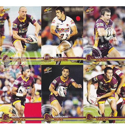 2009 Select Champions 4-15 Common Team Set Brisbane Broncos