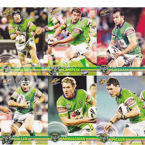 2009 Select Champions 28-39 Common Team Set Canberra Raiders
