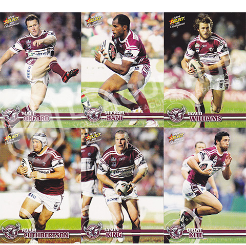 2009 Select Champions 64-75 Common Team Set Manly Sea Eagles