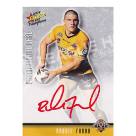 2009 Select Champions HFS46 Foil Signature Promotional Card Robbie Farah