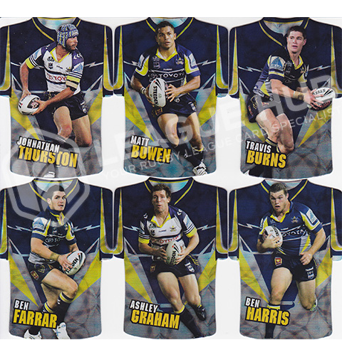 2009 Select Champions JDC100-JDC111 Jersey Die Cuts Team Set North Queensland Cowboys