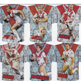 2009 Select Champions JDC136-JDC147 Jersey Die Cuts Team Set St George Dragons