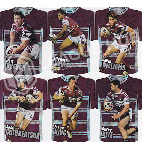 2009 Select Champions JDC64-JDC75 Jersey Die Cuts Team Set Manly Sea Eagles