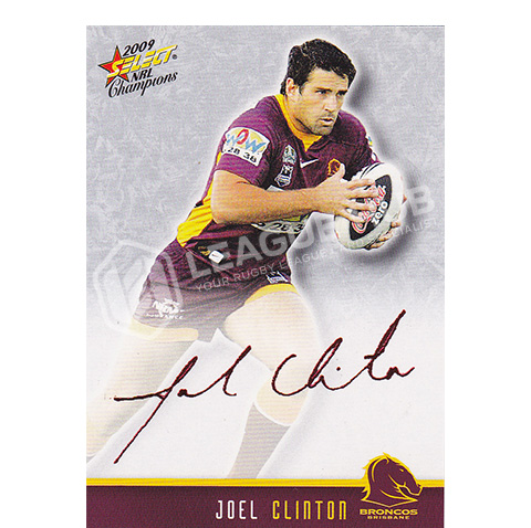 2009 Select Champions FS1 Foil Signature Joel Clinton