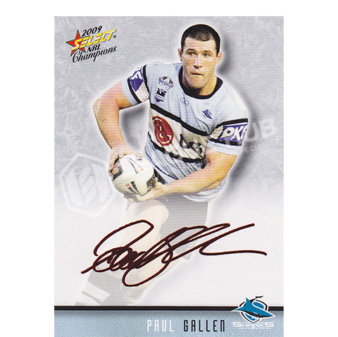 2009 Select Champions FS10 Foil Signature Paul Gallen