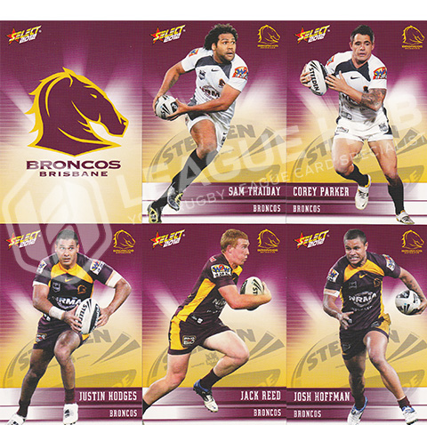 2012 Select Champions 1-12 Common Team Set Brisbane Broncos