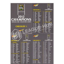 2012 Select Champions 193-196 Checklist Cards