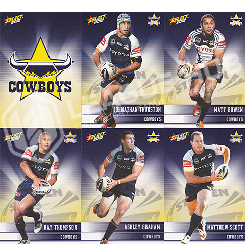 2012 Select Champions 97-108 Common Team Set North Queensland Cowboys