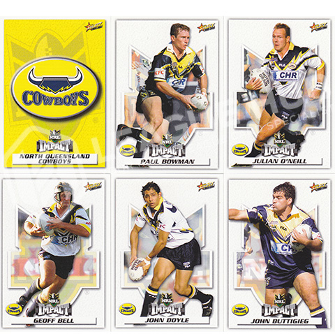 2001 Select Impact 150-160 Common Team Set North Queensland Cowboys