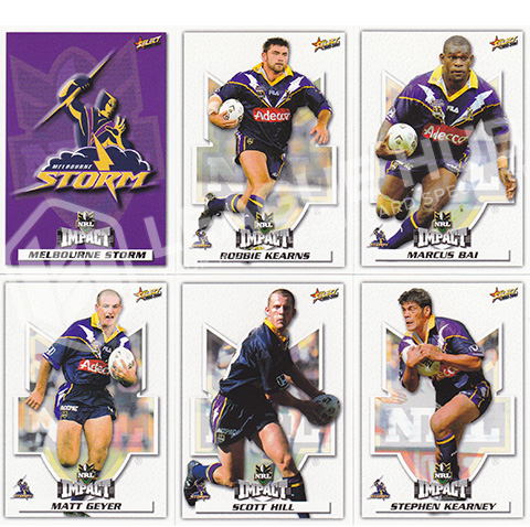 2001 Select Impact 73-83 Common Team Set Melbourne Storm
