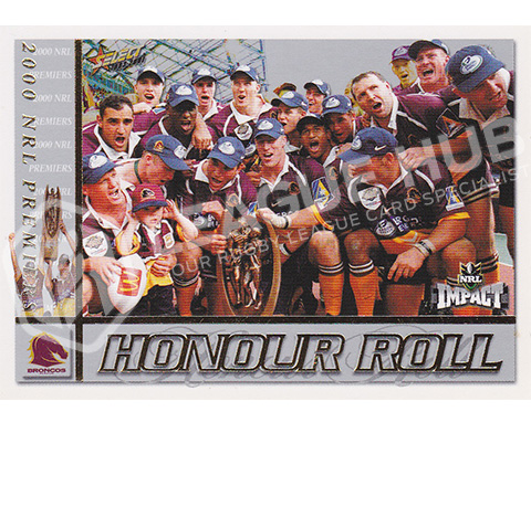 2001 Select Impact HR1 Brisbane Broncos