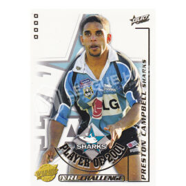 2002 Select NRL Challenge CP11 2001 Club Player of the Year Preston Campbell