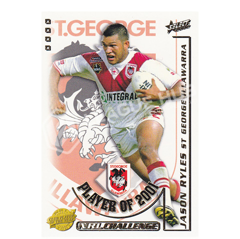 2002 Select NRL Challenge CP12 2001 Club Player of the Year Jason Ryles