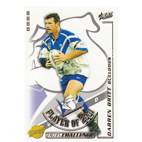 2002 Select NRL Challenge CP2 2001 Club Player of the Year Darren Britt