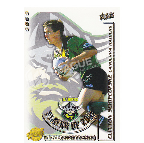 2002 Select NRL Challenge CP3 2001 Club Player of the Year Clinton Schifcofske