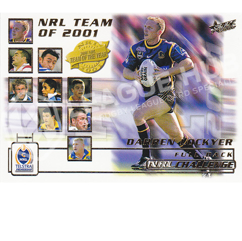 2002 Select NRL Challenge TY1 2001 Team of the Year Darren Lockyer