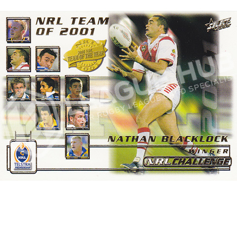 2002 Select NRL Challenge TY2 2001 Team of the Year Nathan Blacklock