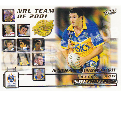 2002 Select NRL Challenge TY7 2001 Team of the Year Nathan Hindmarsh