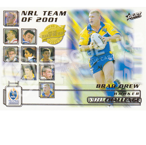2002 Select NRL Challenge TY9 2001 Team of the Year Brad Drew