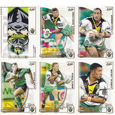 2002 Select NRL Challenge 123-134 Common Team Set Canberra Raiders