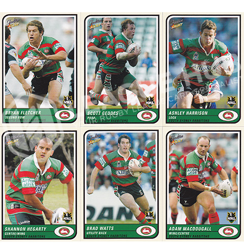 2005 Select Tradition 100-108 Common Team Set South Sydney Rabbitohs