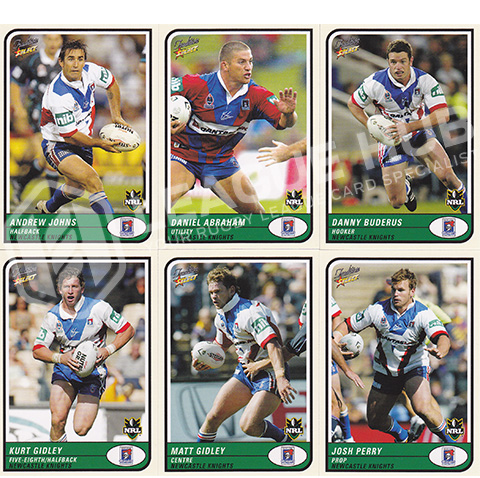 2005 Select Tradition 55-63 Common Team Set Newcastle Knights
