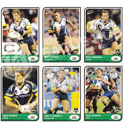 2005 Select Tradition 64-72 Common Team Set North Queensland Cowboys