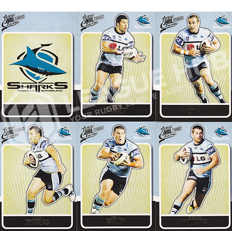 2009 Select Classic 40-51 Common Team Set Cronulla Sharks
