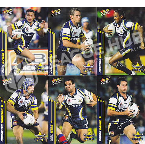 2007 Select Champions 100-111 Common Team Set North Queensland Cowboys