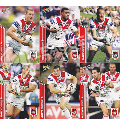2007 Select Champions 136-147 Common Team Set St George Dragons