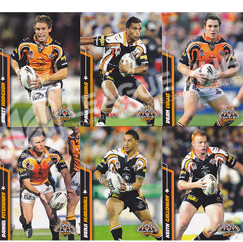 2007 Select Champions 184-195 Common Team Set Wests Tigers