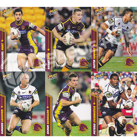 2007 Select Champions 4-15 Common Team Set Brisbane Broncos