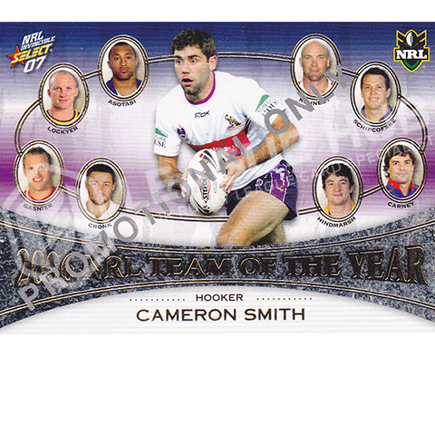 2007 Select Invincible TY7 Team of the Year Promotional Card Cameron Smith